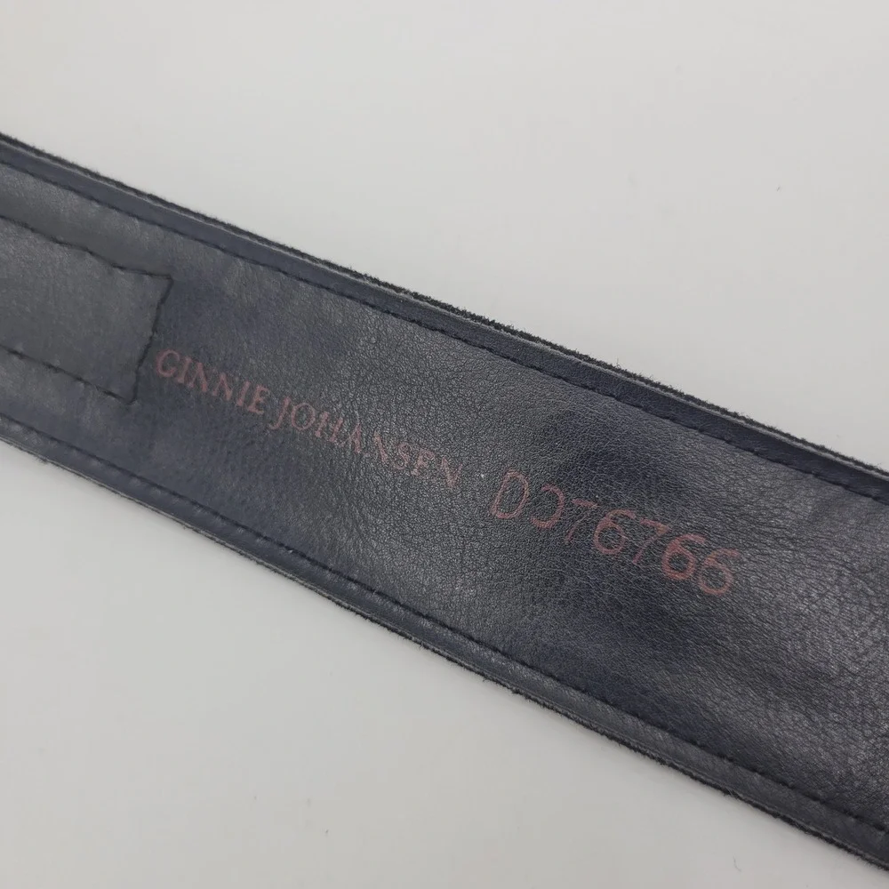 Vintage Ginnie Johansen Belt XS Black Suede Cinch Waist 90s Minimalist Retro